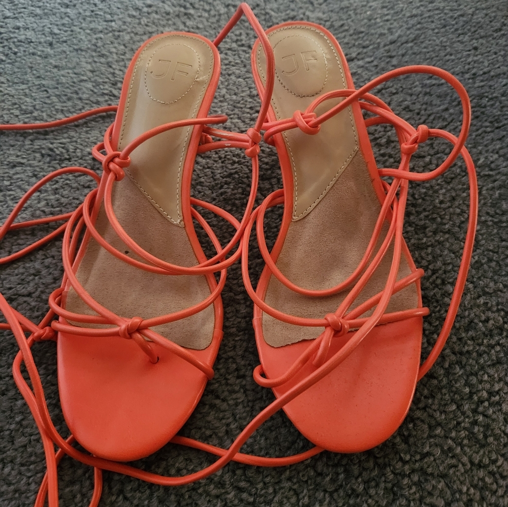 Orange Strappy Sandals